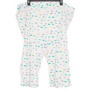Catherines Pants Sleepwear Capri Umbrella Pull On Y2K Cottagecore Kawaii Cozy 4X